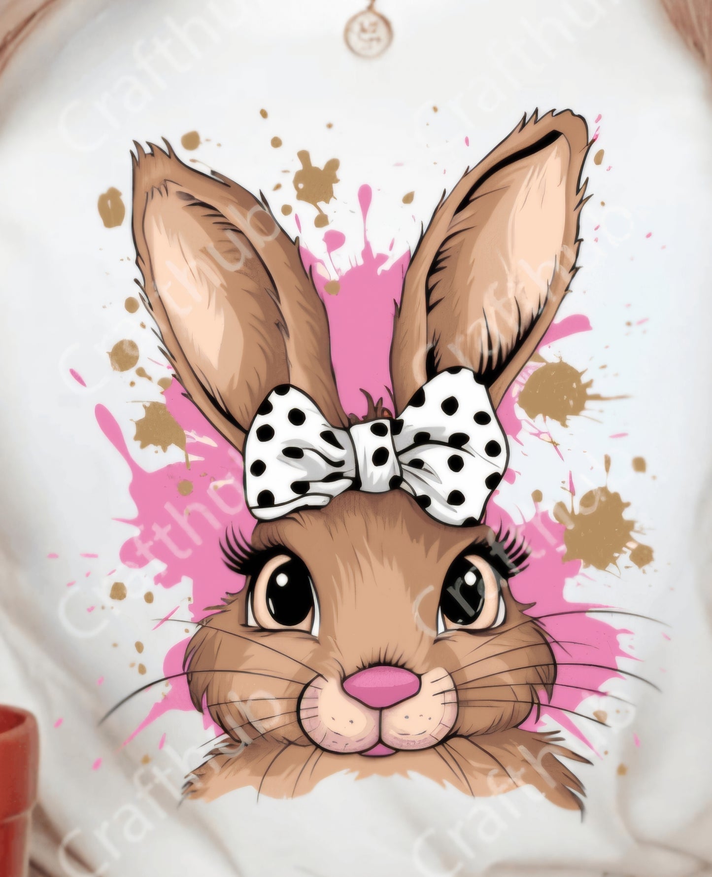 Pink polka bunny