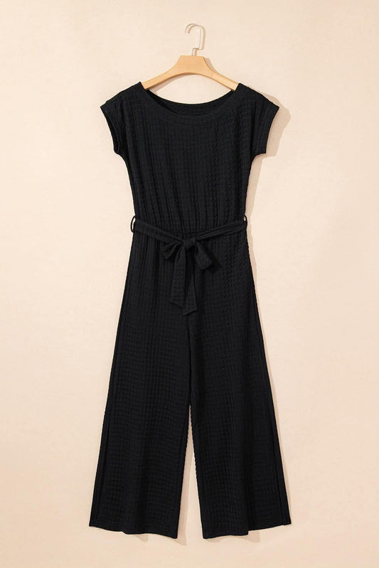 Black checkered jumpsuit